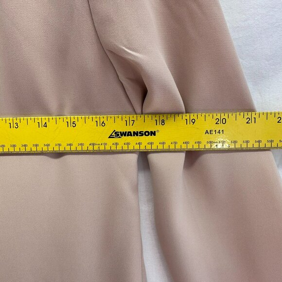 NWT Lulus Blouse Blazer Women's Size Small Faux Pockets Tan Long Sleeve Open - Picture 5 of 8